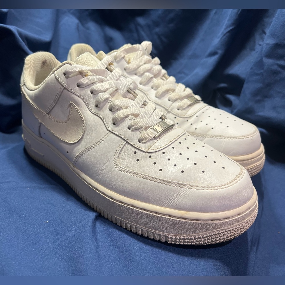 Nike Air Force 1 ‘07 White on White Men’s US size 10